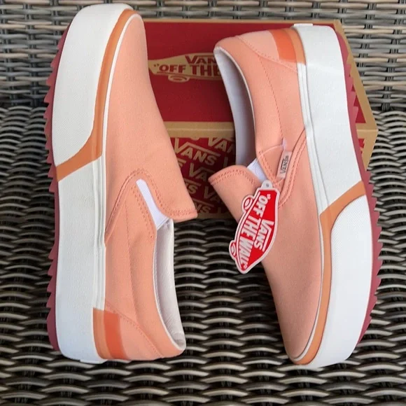 Vans Classic Slip-On S Pastel Peach Pearl/True White WMNS - Picture 12 of 16
